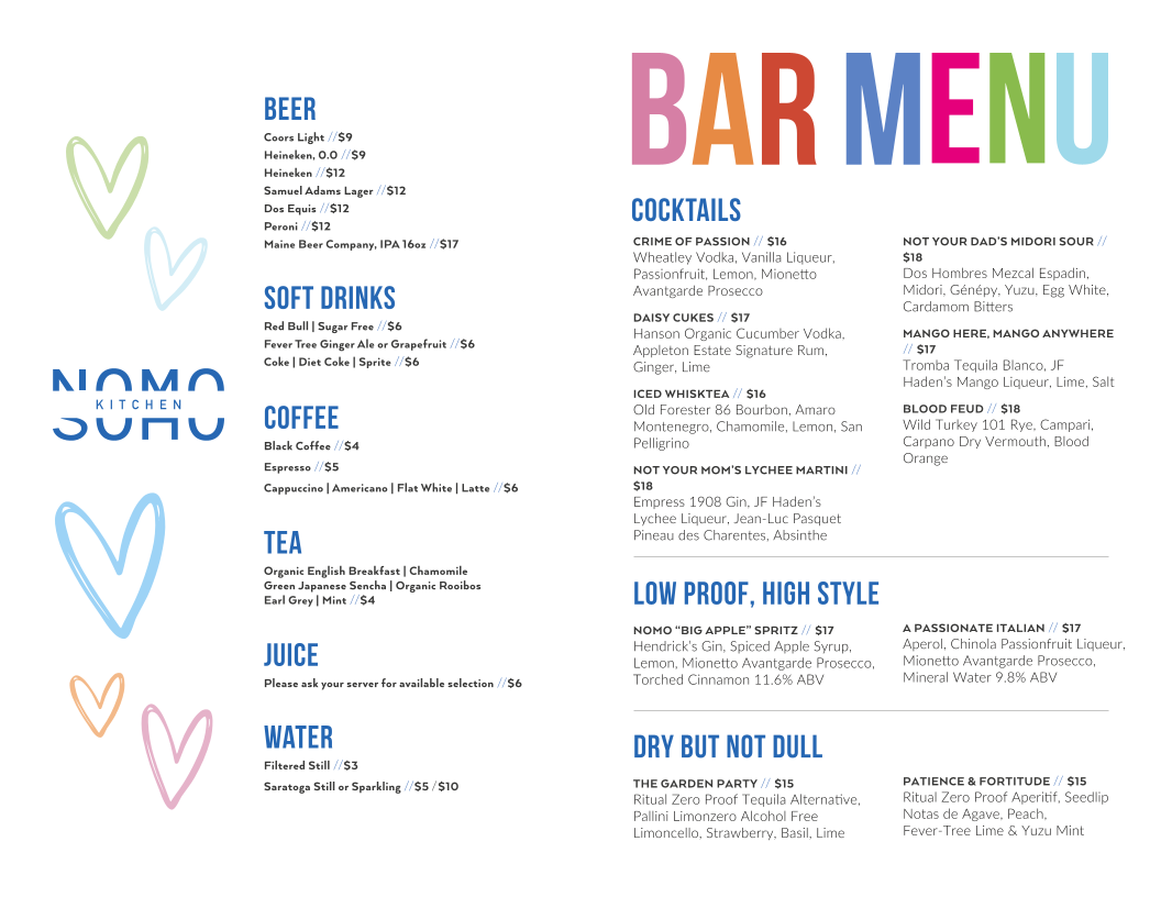 NOMO Kitchen Menu - Image 4